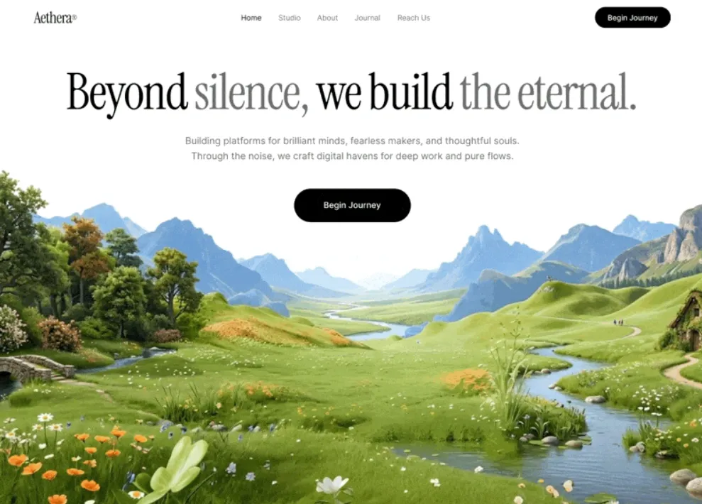 Aethera — website design