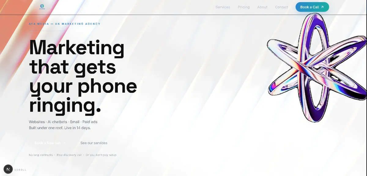 AFA Media — website design