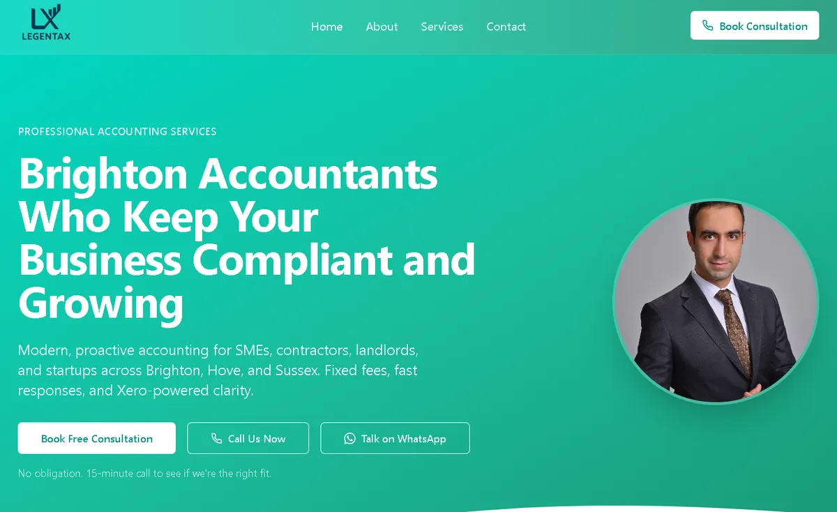 Legentax — website design